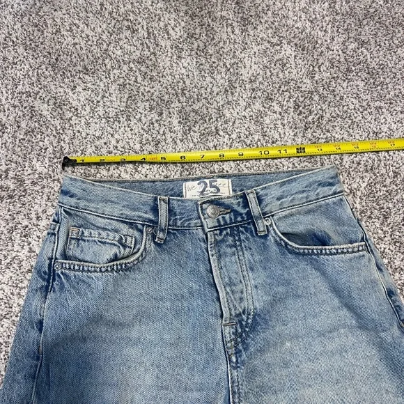 We The Free 25 Distressed Straight Leg Jeans High Rise Ripped Denim Boho - Picture 7 of 11